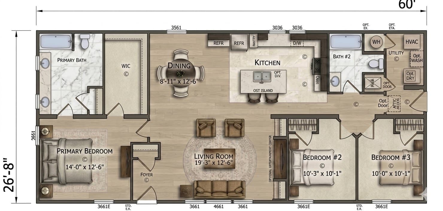 The Odyssey floor plan